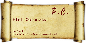 Plel Celeszta névjegykártya